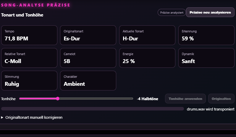 VOXini Songanalyse