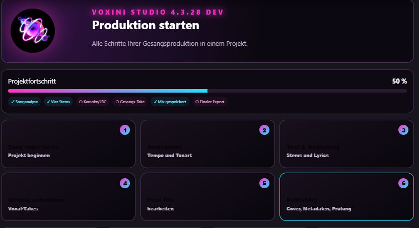 VOXini Studio Dashboard